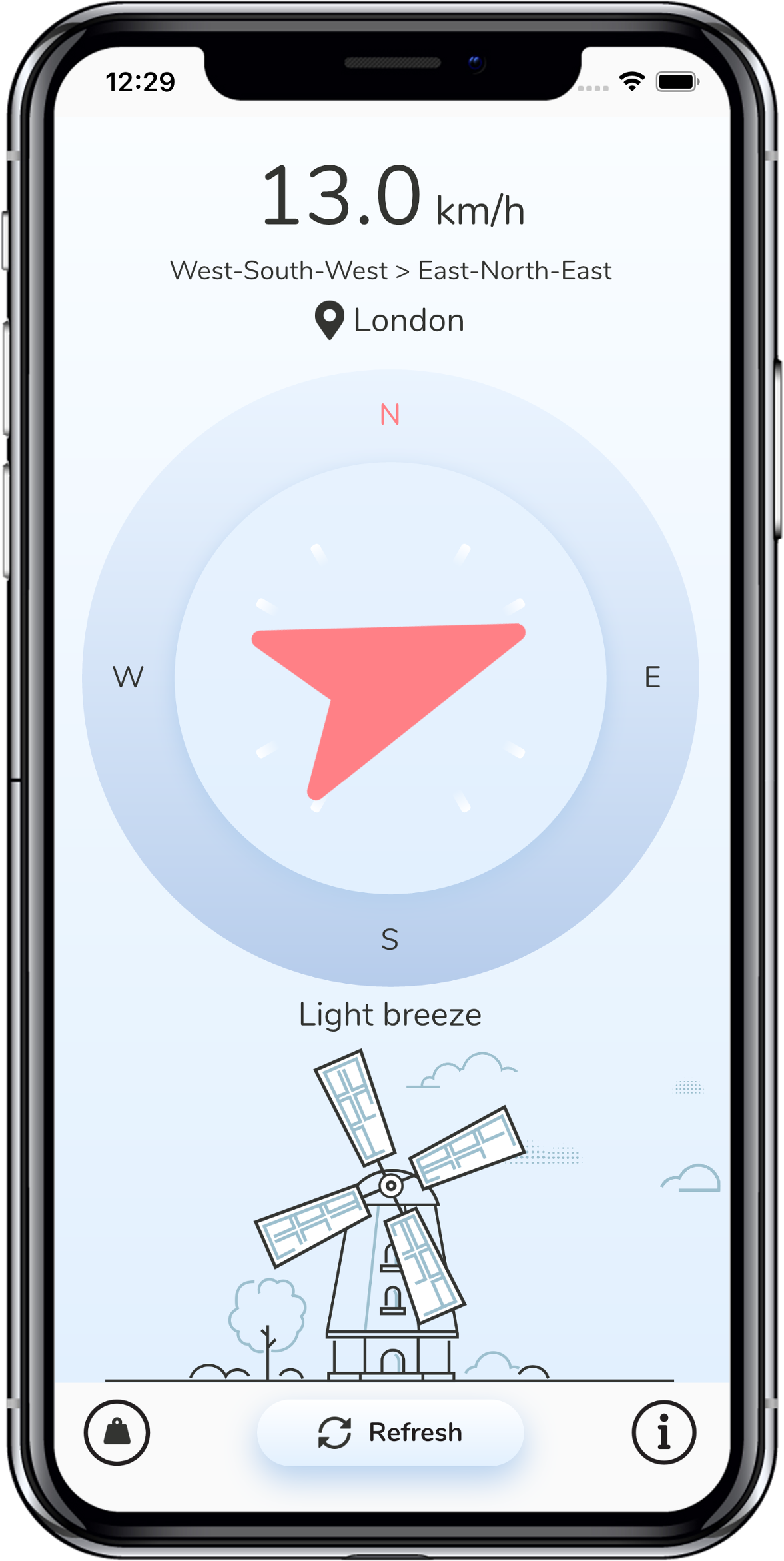 Weather app mobile image