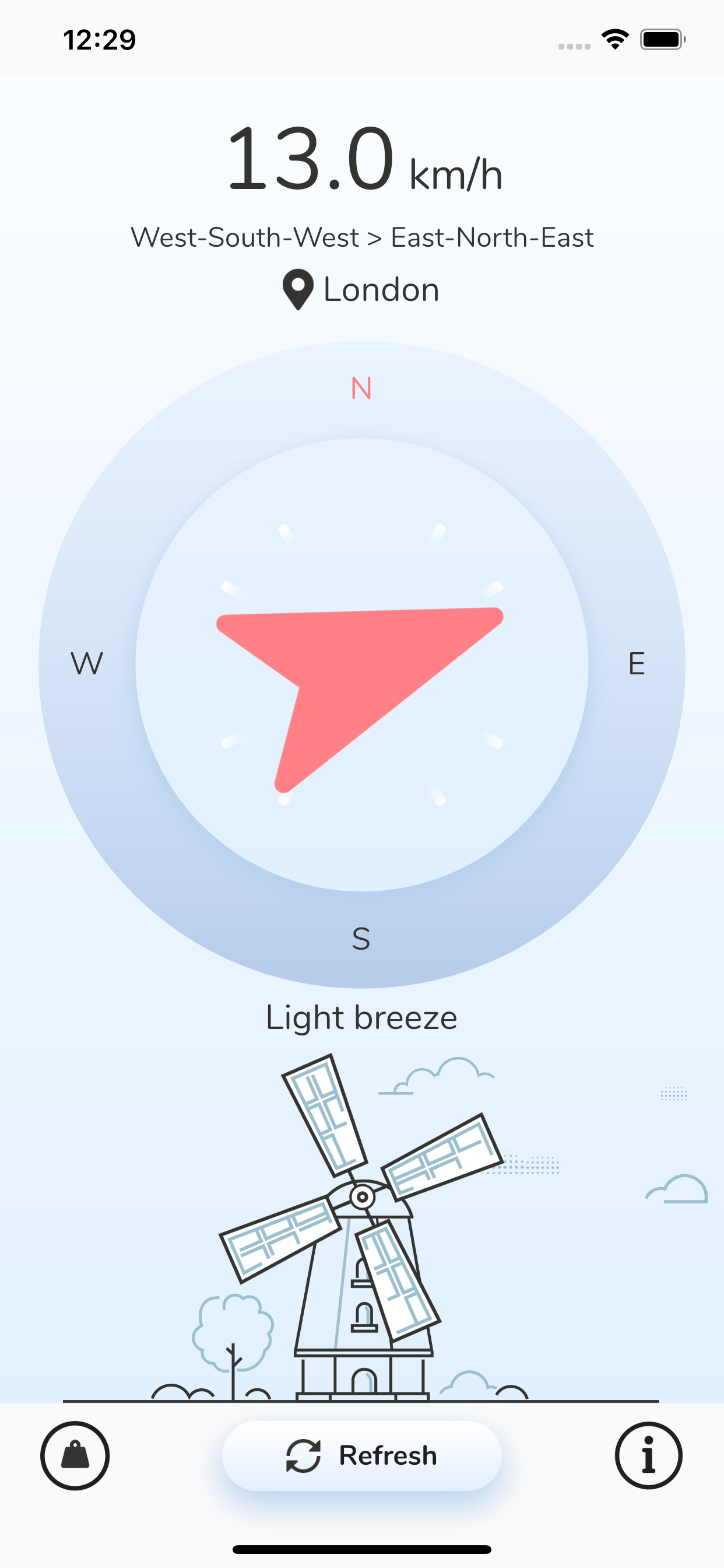Weather app screenshot